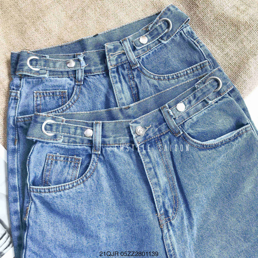 Quần jean ống rộng nữ trơn lưng cao kiểu ulzzang đi học lua tua ống thời trang hàn quốc FMstyle Saigon 21QJR05ZZ2801 | BigBuy360 - bigbuy360.vn