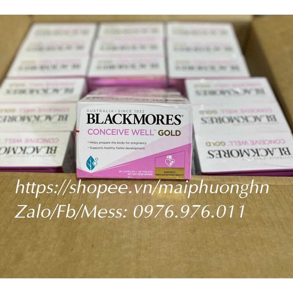 VIÊN UỐNG TĂNG KHẢ NĂNG THỤ THAI BLACKMORES CONCEIVE GOLD 56 VIÊN CỦA ÚC