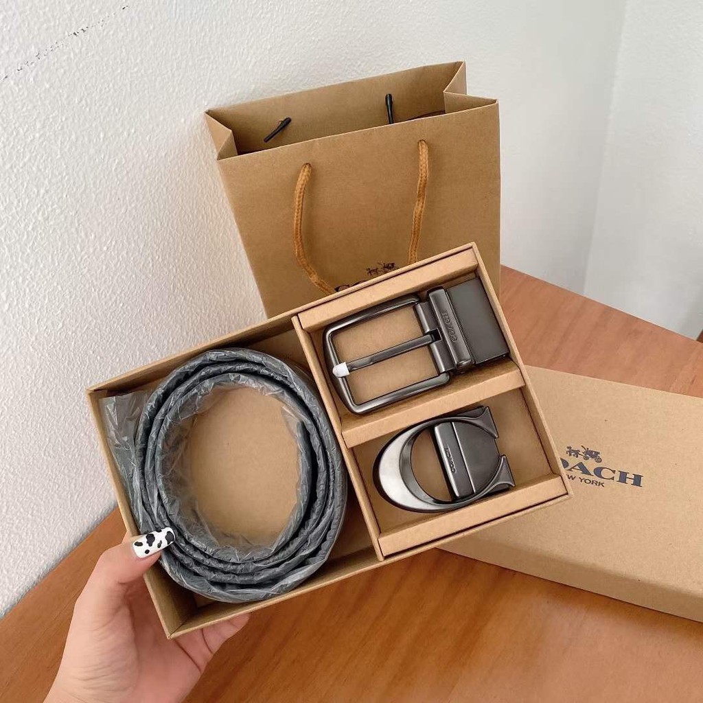 Bộ dây thắt lưng da COACH thời trang dài 120cm sành điệu cho nam