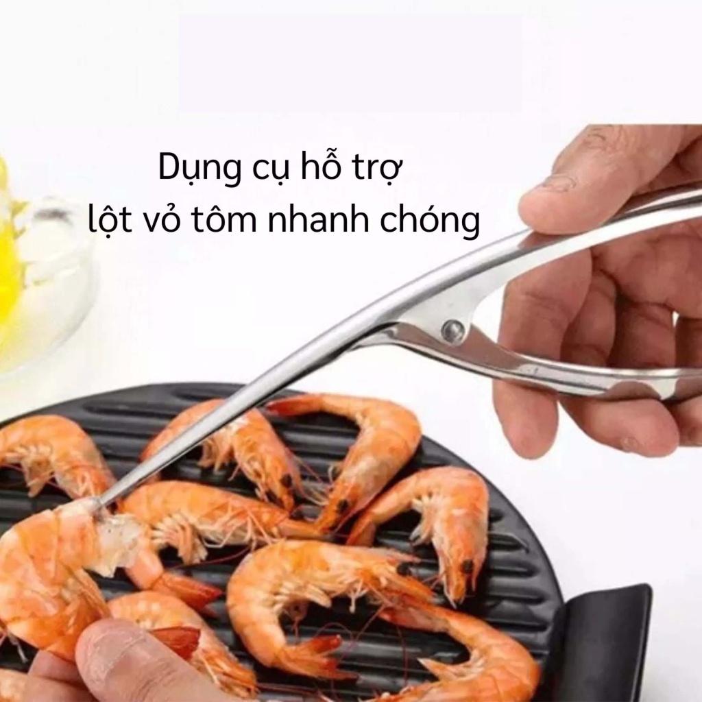 Dụng Cụ Lột Vỏ Tôm VikiHouse Inox 304 Không Sợ Dơ Tay Nhanh Gọn Tiện Lợi Chuyên Dụng