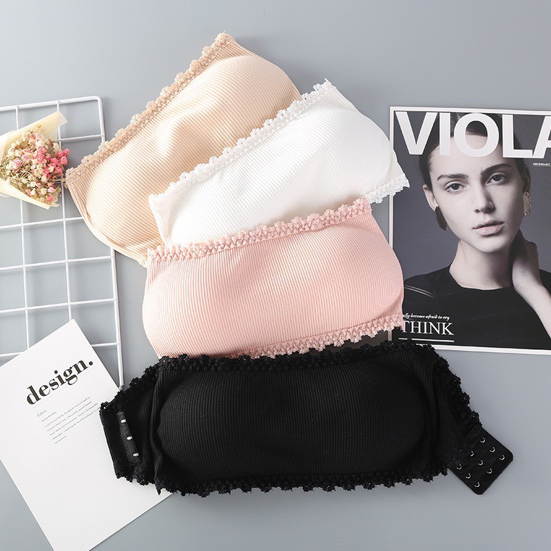 Áo Lót Nữ - Áo Bra Nữ cup ngực không dây phối viền ren điệu đà sexy quyến rũ mã 7703