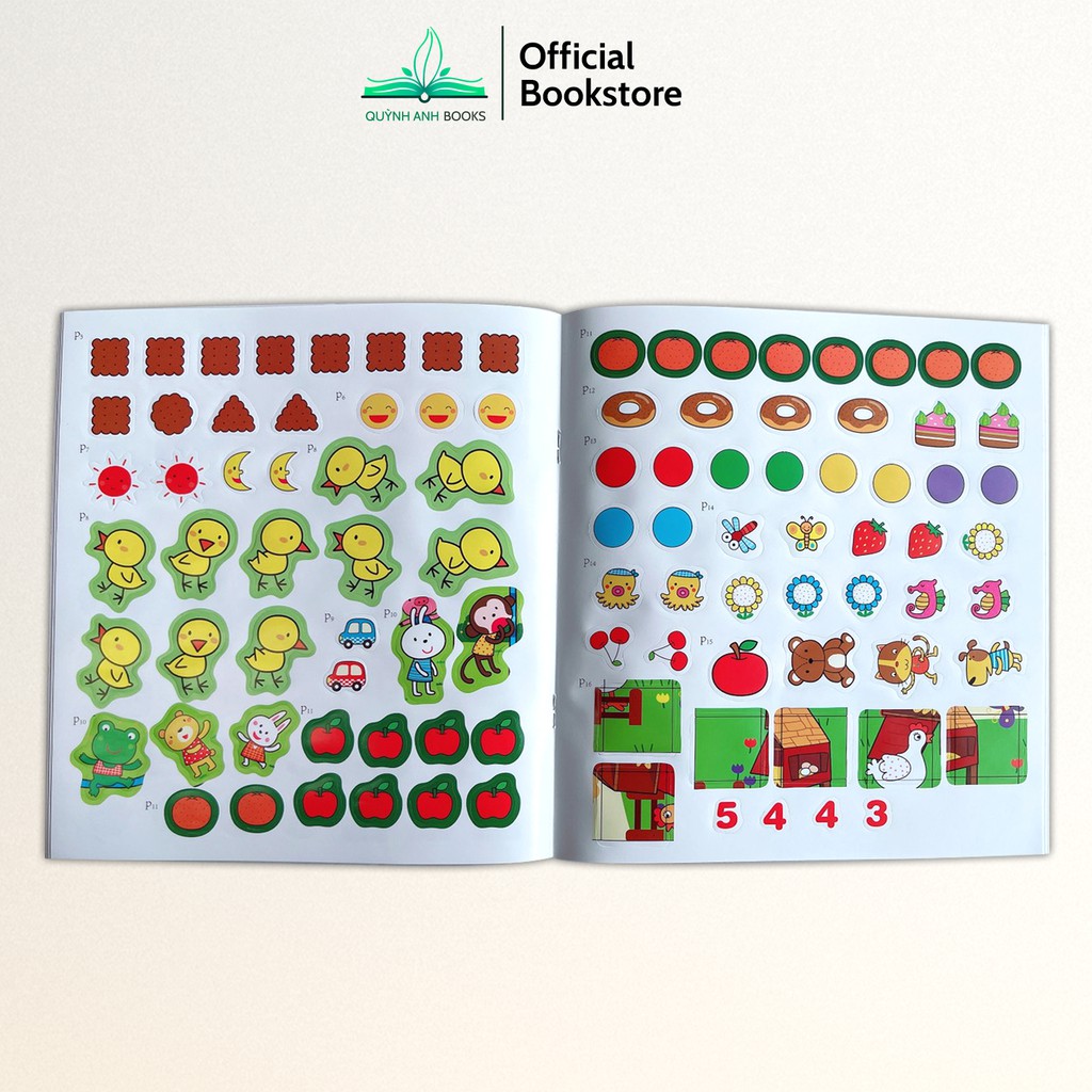 Sách - Sticker phát triển chỉ số thông minh IQ cho bé 2-6 tuổi - NPH Pingbooks