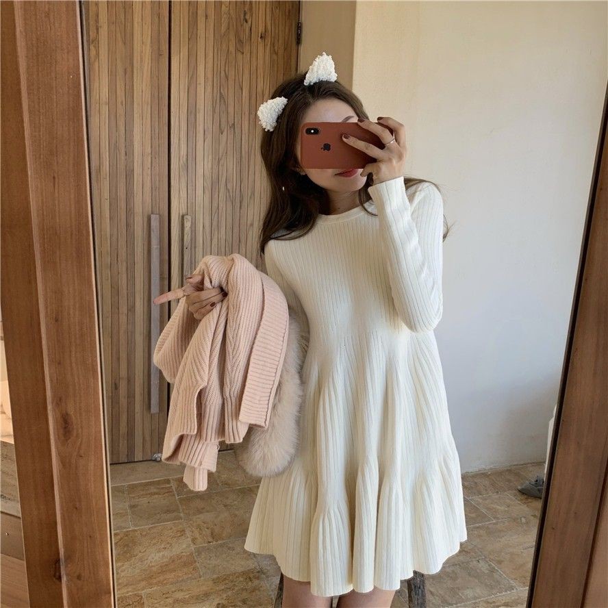 [Order] Đầm len xòe tay dài - Áo khoác len cardigan form rộng thu đông 2020