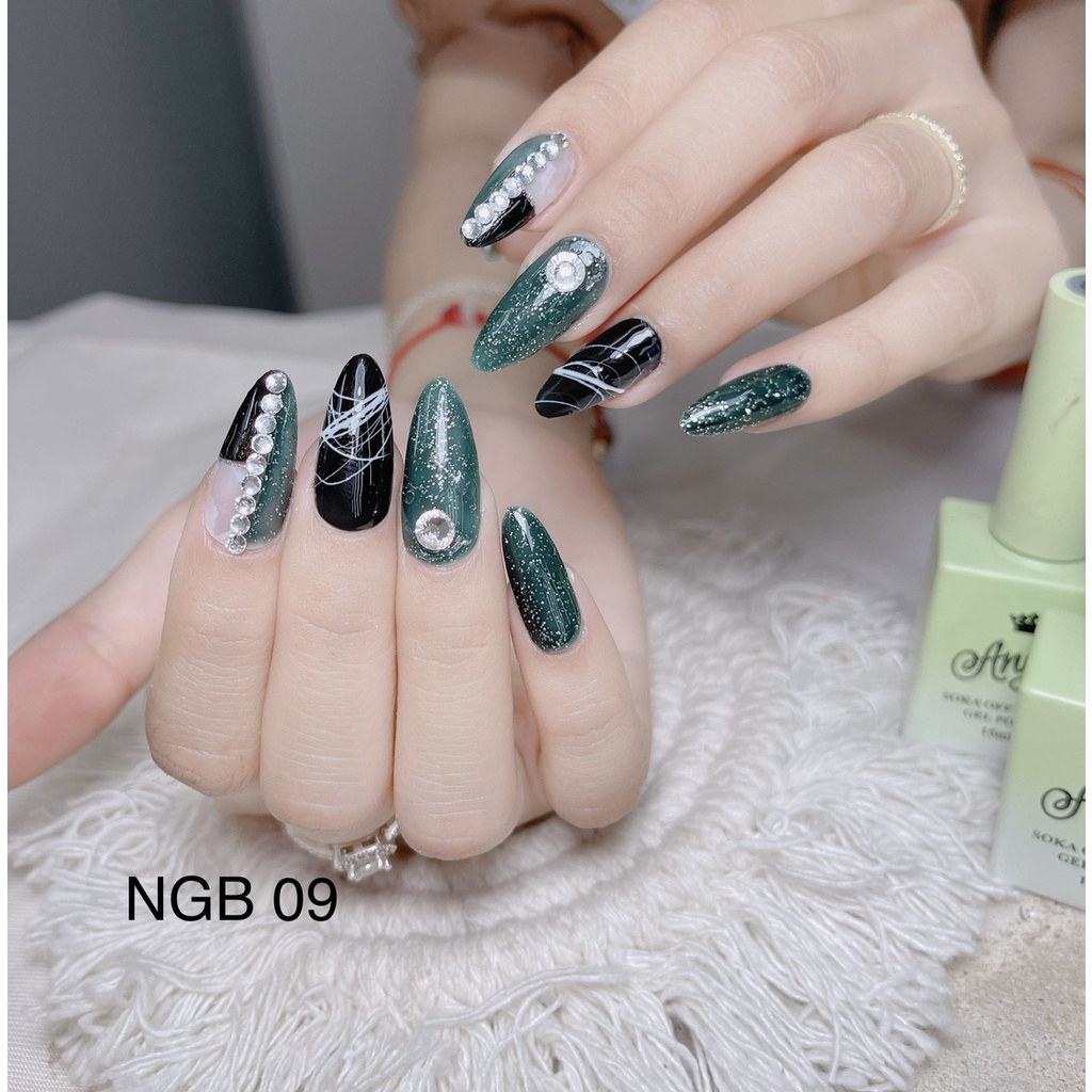 Set nhũ 18 màu, sơn gel nhũ móng tay cao cấp