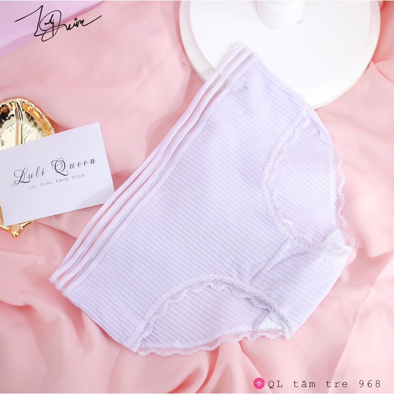 Quần lót tăm gân kháng khuẩn 🍀[MUA 5 TẶNG 1] 🍀 Quần lót nữ thông hơi cạp lưới xinh xắn | BigBuy360 - bigbuy360.vn