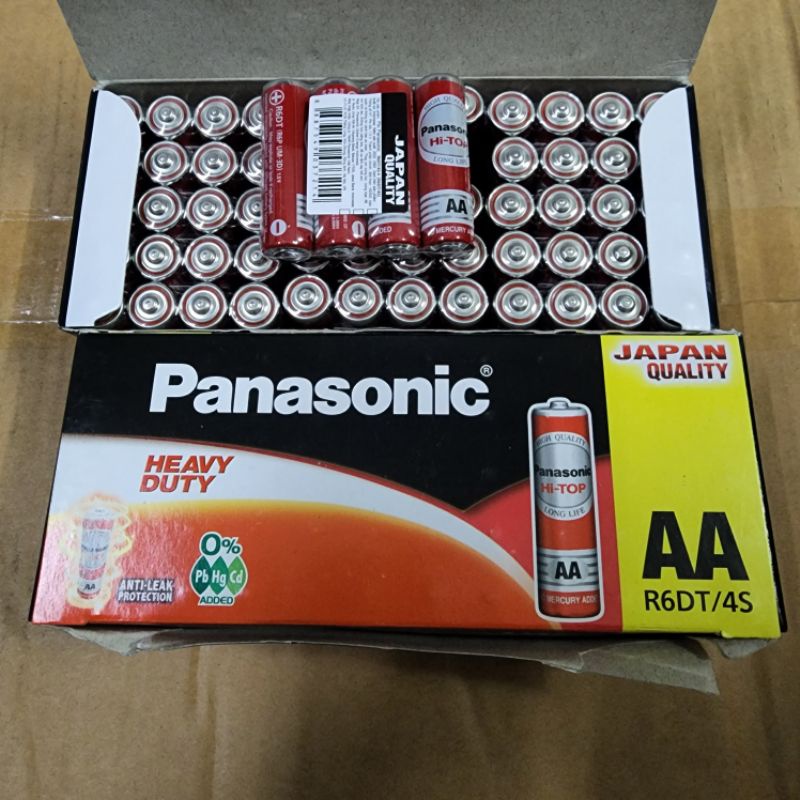 Pin AA Panasonic tiểu màu đỏ R6DT-4S chính hãng