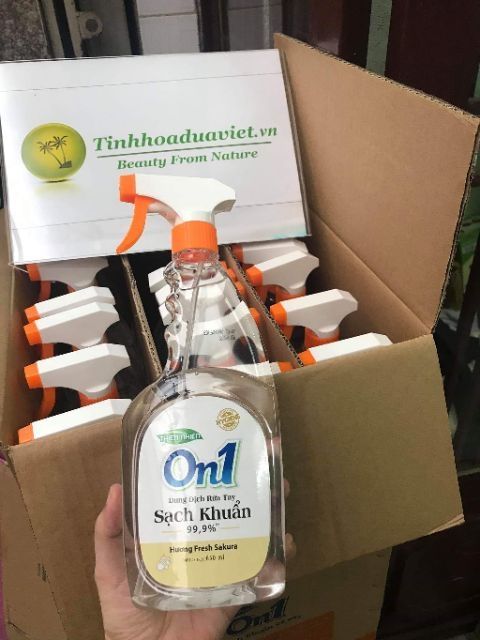 11 chai vòi xịt Dung dịch cồn 70 độ  ON1 650ML dạng xịt