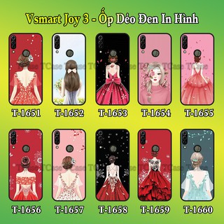 Ốp lưng Vsmart Joy 3 dẻo đen in hình Cô gái