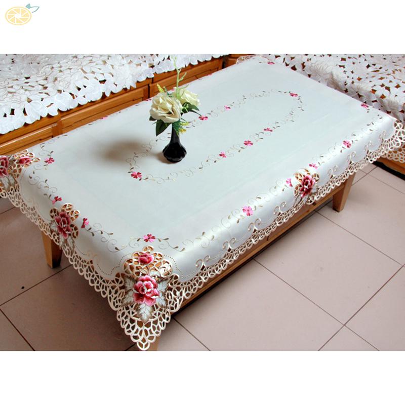 Khăn Trải Bàn Hoạ Tiết Ren Hoa Phong Cách Đồng Quê