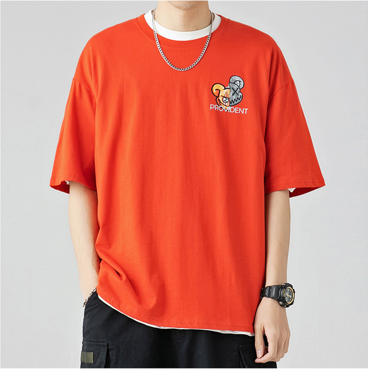 Cod High Quality T-Shirts Summer Men Korean Fashion Half Sleeve Double Sleeve Patterns Hip-hop Graffiti Printed Men Women M-3XL