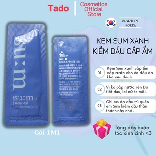 Kem dưỡng ẩm kiềm dầu Sum xanh dạng gel 1ml , cấp ẩm cấp nước siêu kiềm dầu làm dịu da - Tado Cosmetics Store