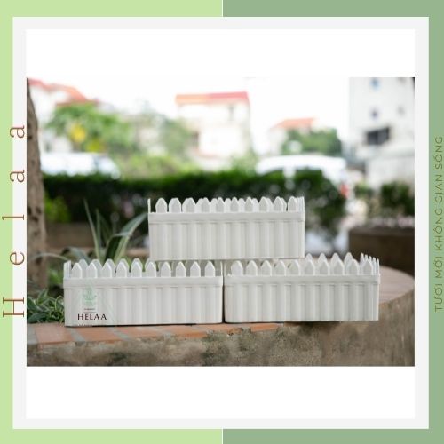 Chậu Nhựa Hàng Rào Tre, Hàng Rào Nhựa Trồng Hoa Ban Công Siêu Xinh - Đủ Size
