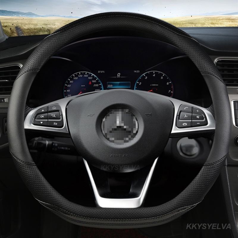 Bao Da Sợi Carbon Bọc Vô Lăng Xe Hơi Mercedes Ben AMG 38cm Model A C CLA E GLA GLC GLE S B CLS Class