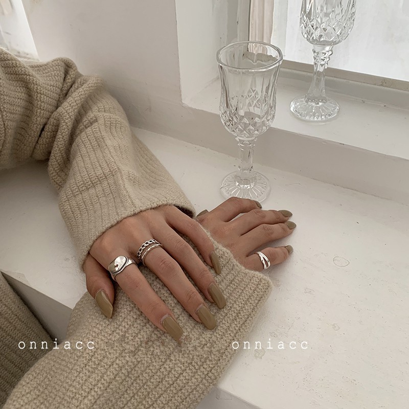 Nhẫn Xích Mặt Trái Tim Phong Cách Retro B760