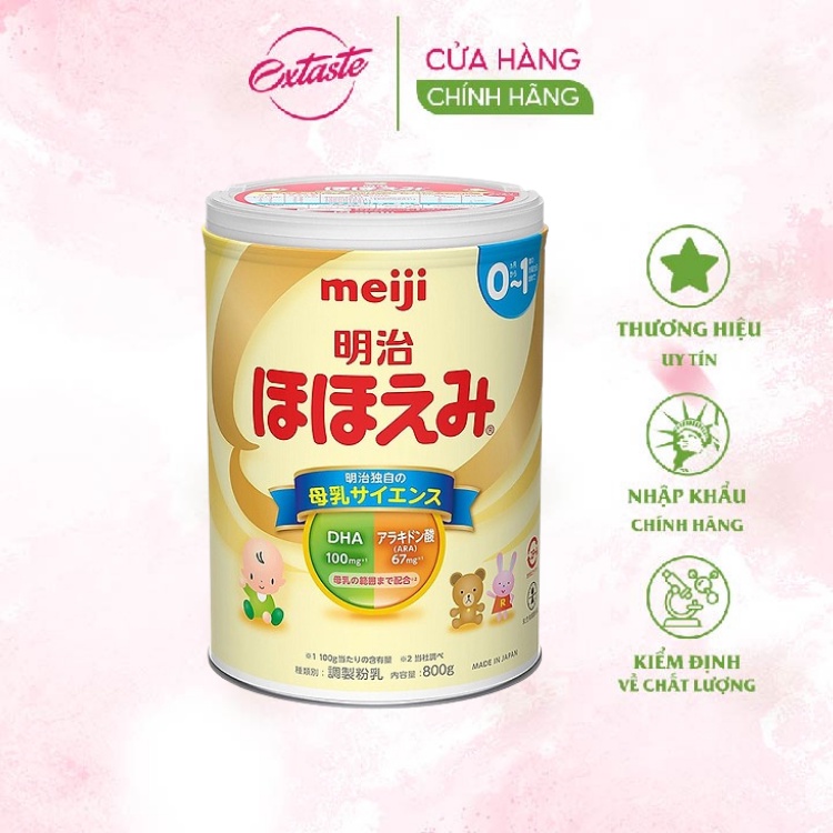 Sữa công thức nội địa nhật meiji 800gr cho bé dưới 1 tuổi healthy care extaste