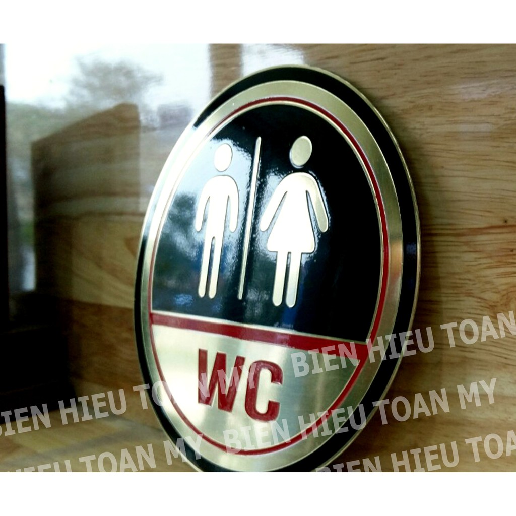 Biển WC bằng đồng cho toilet | BigBuy360 - bigbuy360.vn