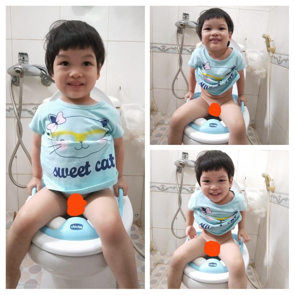 [HÀNG CAO CẤP] Thu Nhỏ Bồn Cầu Chicco, Bệ Toilet Cho Bé, Lót Bồn Cầu Cho Bé Có Mút Chống Trượt, Đệm Da PU dễ vệ sinh