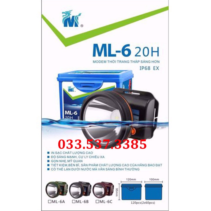 Đèn bin đội đầu, đèn pin đeo đầu ML6