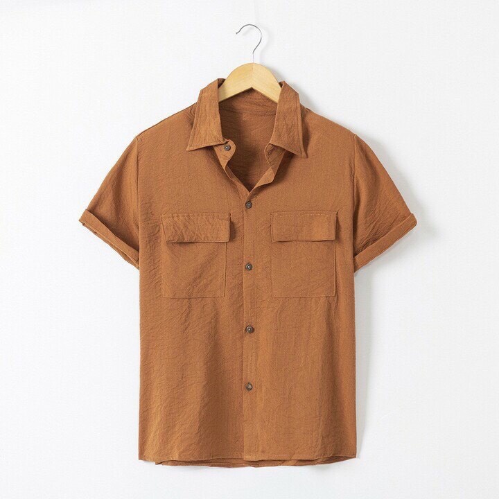 ADAM STORE - ÁO Đũi Nam Cổ Bẻ Sơ Mi Cao Cấp Đũi Áo Ngắn Tay Nam có cổ túi hộp | BigBuy360 - bigbuy360.vn