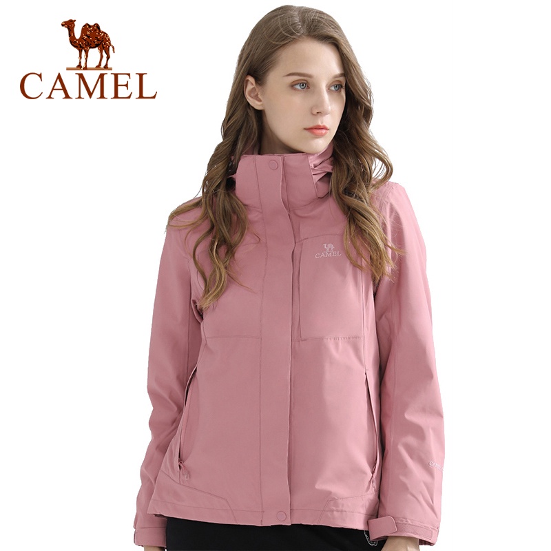 Áo khoác CAMEL chống gió thấm nước mài mòn có thể tháo nón thiết kế ba trong một cho nữ
