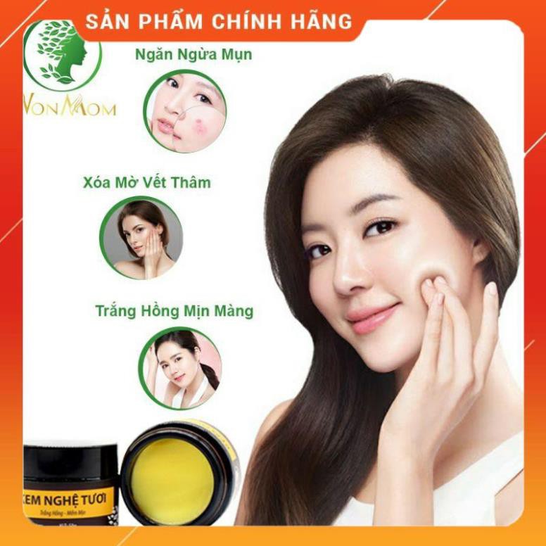 Combo 2 Hũ Kem nghệ tươi Wonmom - dưỡng trắng da tự nhiên - giảm thâm nám