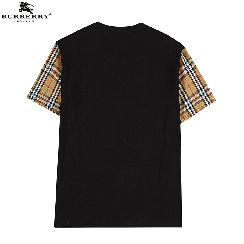 Áo Thun Tay Ngắn In Chữ Burberry Trẻ Trung Cho Cặp Đôi Liên kết ba nam nữ