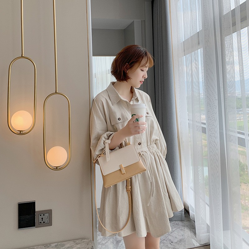 Túi Xách Nữ💖FREESHIP💖Túi Đeo Chéo Chính Hãng MICOCAH Kiểu Dáng Công Sở Phối 2 Màu Cực Xinh MC61-HSE443 | BigBuy360 - bigbuy360.vn