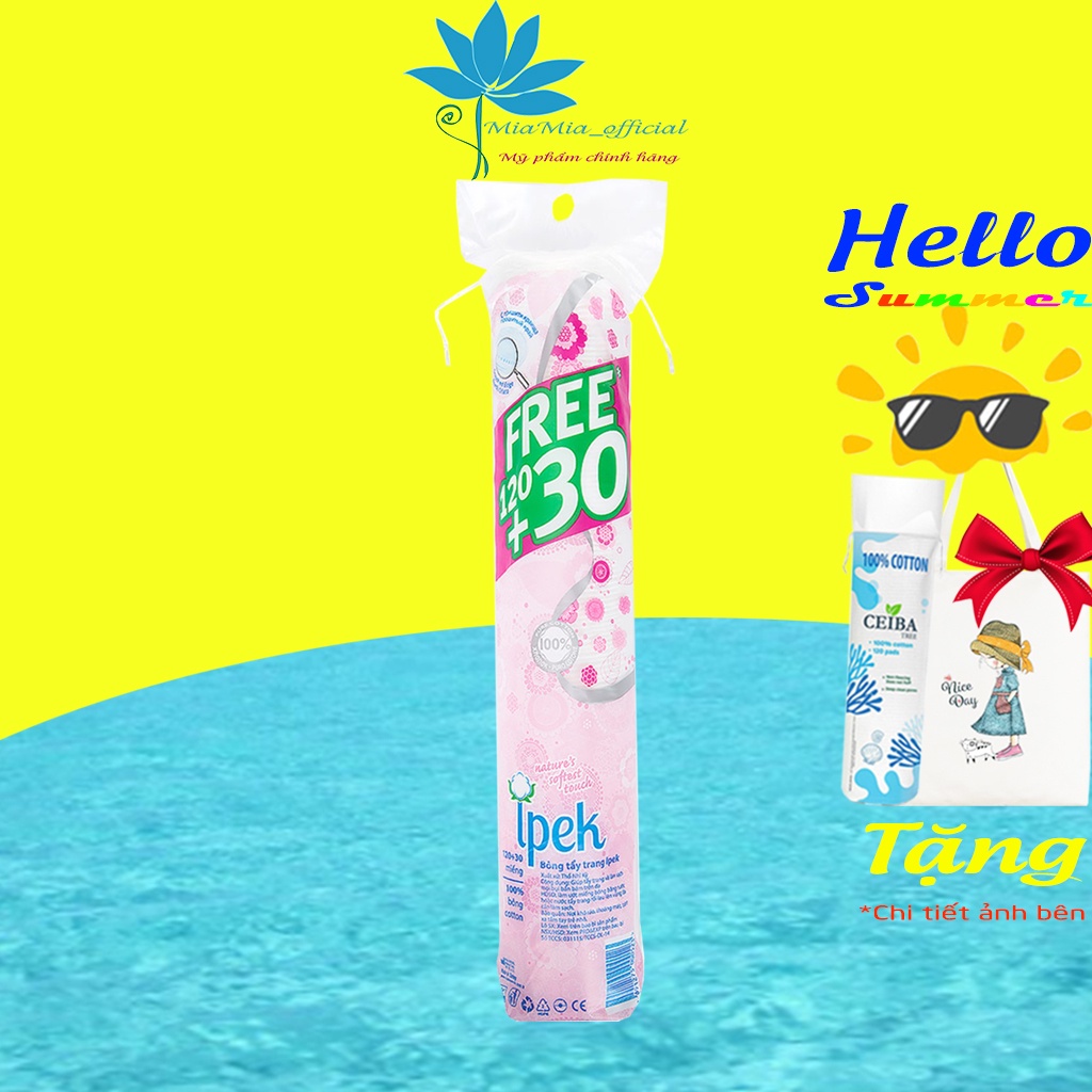 Bông Tẩy Trang Ipek 150 Miếng Hàng Cao Cấp Không Xơ Không Bung Nhập Khẩu Chính Hãng THỔ NHĨ KỲ