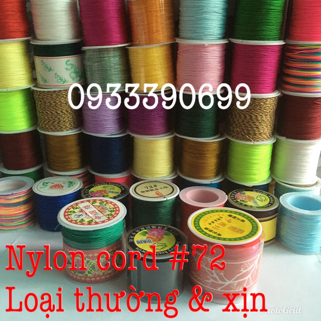 SỈ: Cuộn dù tròn 0.8mm nylon cord (INBOX màu) đan vòng tay nữ, có loại xịn