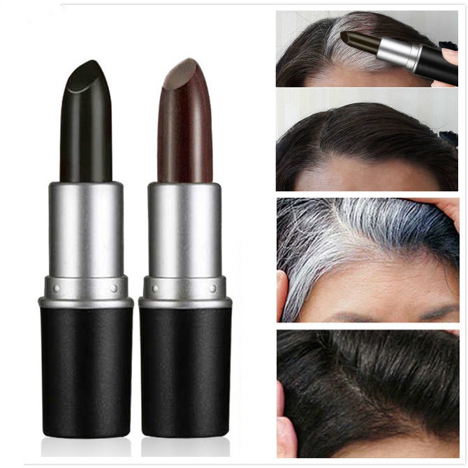 Bút Nhuộm Tóc Tạm Thời Màu Nâu/Đen/Nâu Chuyên Dụng Cho Trang Điểm Làm Tóc