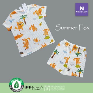 Bộ đồ bé gái Summer Fox thương hiệu Unifriend Hàn Quốc