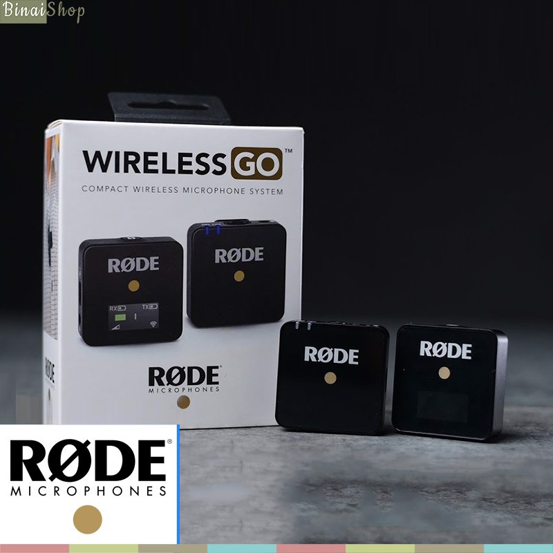 [Mã ELHACE giảm 4% đơn 300K] Rode Wireless GO - Bộ Micro Không Dây Cho Máy Ảnh, Máy Quay, Siêu Nhỏ Gọn, Sóng 2.4G