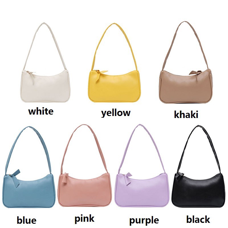 Túi Xách Nữ Túi Xách Đeo Vai Kết Cấu Đơn Giản Màu Trơn Phong Cách Retro Cho Nữ
