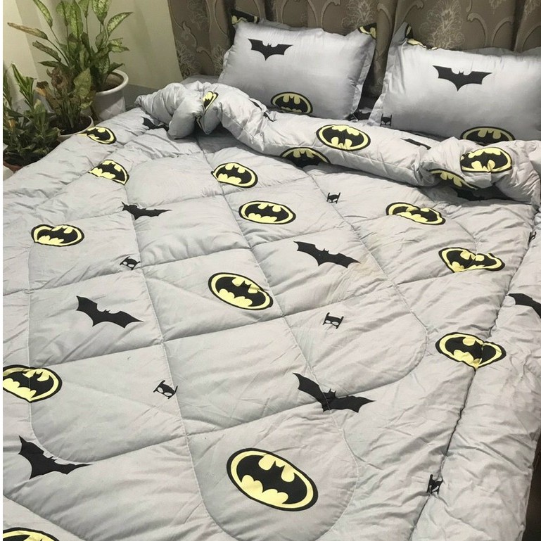 [SALE]Trọn  Bộ Chăn Phao 5 Món Ga Gối Poly loại 1 Chăn Bông trần phao Như Hình ( được chọn mẫu)