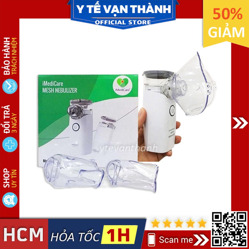 ✅ Máy Xông Khí Dung Mũi Họng Siêu Âm Cầm Tay: Imedicare IUN-9S (Singapore) -VT0300 | Y Tế Vạn Thành