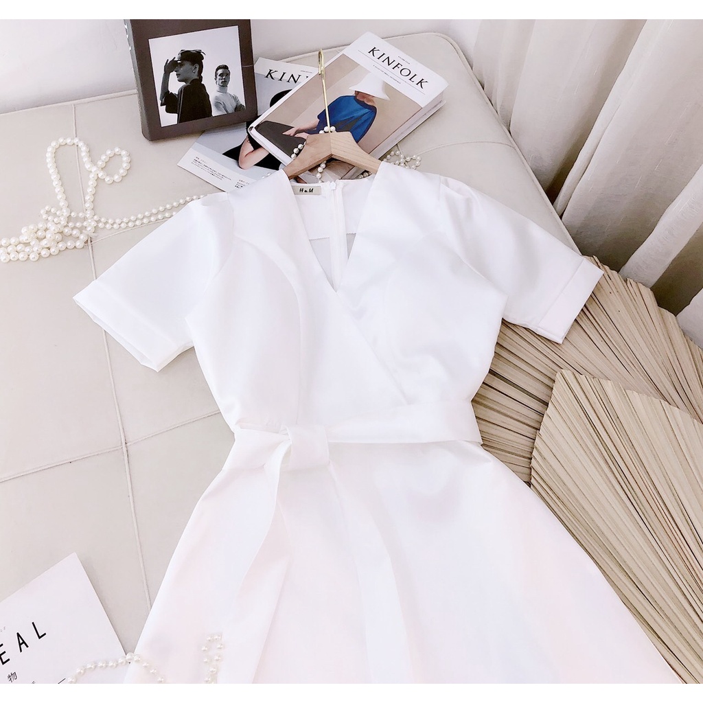 [Freeship] Đầm dự tiệc trắng phồng xoè có sẵn