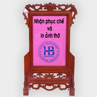 Khung ảnh thờ gỗ gụ 20x30cm | Miễn Phí In Ảnh Theo Khung | Nhận gửi Online qua mạng Zalo, Facbook