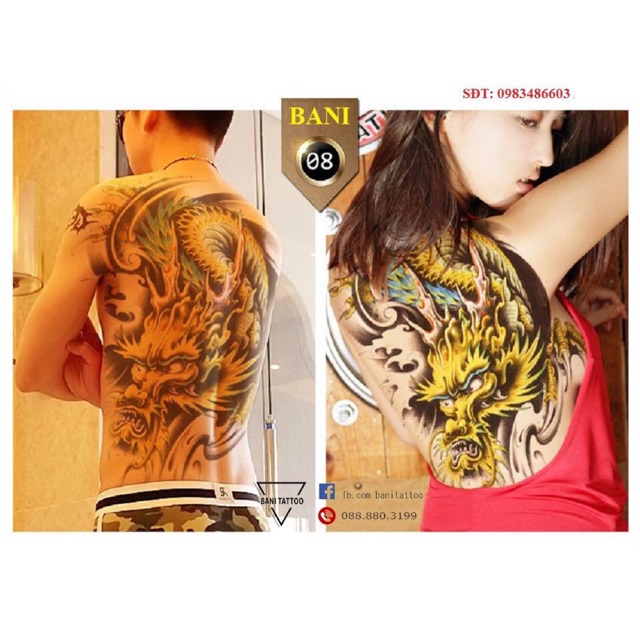 Hình xăm dán full lưng 08