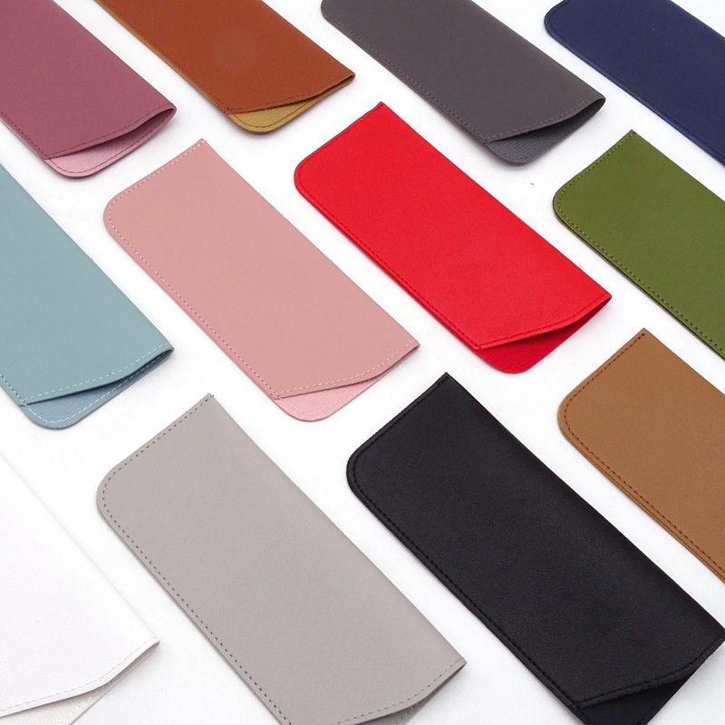 Túi Da PU Mềm Đựng Mắt Kính / Trang Sức Chống Bụi Màu Sắc Ngẫu Nhiên