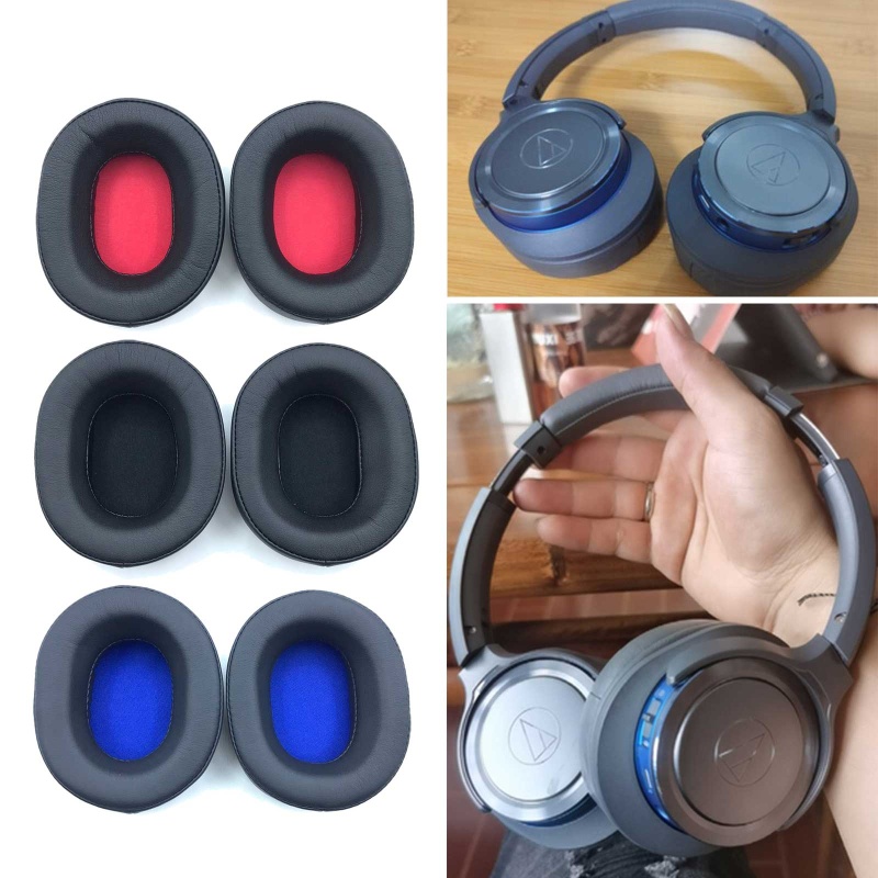Đệm Tai Bằng Chất Liệu Bọt Biển Và Da Dành Cho Tai Nghe Chụp Tai Audio Technica Ws660