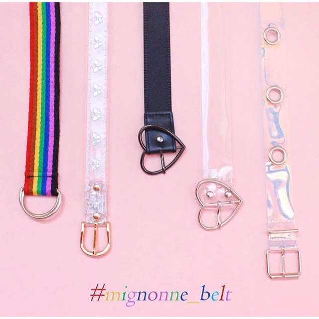 🖤PASS THẮT LƯNG BELT MIGNONNE.INC KOKORO TRÁI TIM ĐEN