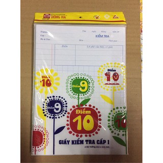 [RẺ VÔ ĐỊCH] Giấy kiểm tra 4 ôly cấp 1 Hồng Hà 2.5x2.5 ( 1 tập 15 tờ đôi ) [VPP Nam Ngân]