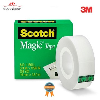 Băng Keo Ma Thuật 3M 810 Scotch Magic Tape loại băng keo mờ, không thể nhìn thấy được khi dán