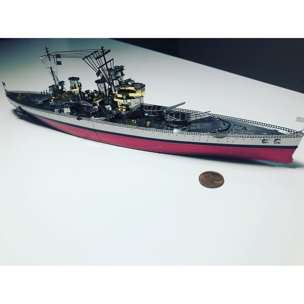 Mô hình 3D kim loại lắp ráp Piececool Thiết giáp hạm HMS Prince Of Wales [Chưa lắp]