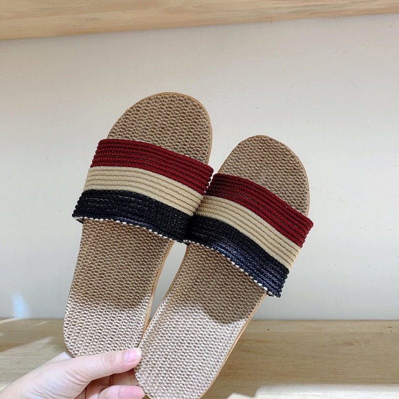 Dép cói Ngang Nhiều Màu Đế Mềm Shoes Paradise dép đi chơi,văn phong,trong nhà