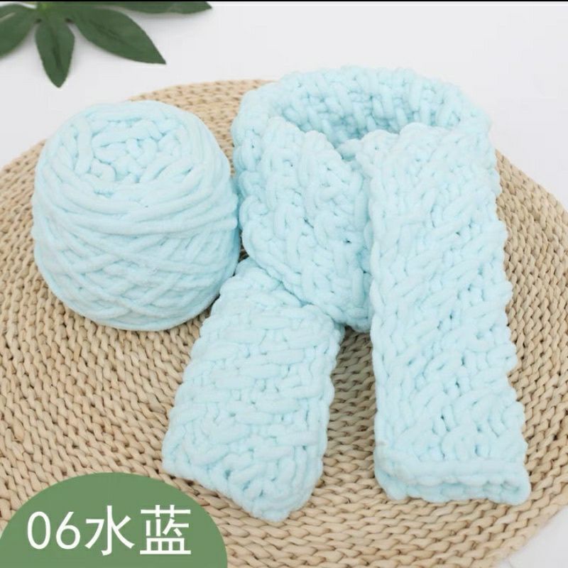 [Có video hướng dẫn] Set Đan khăn Len Bông Sữa choàng cổ Tự đan