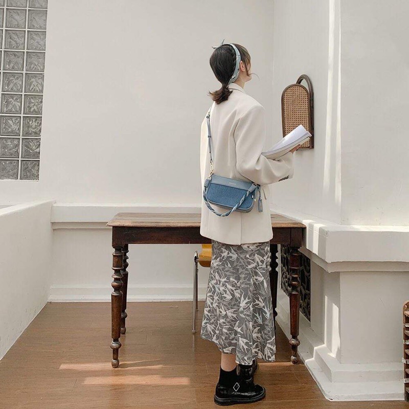 [Mã FATHANG5 giảm 10K đơn 50K] Hàng od - Túi kẹp nách- deo cheo hot trend màu xanh mới | BigBuy360 - bigbuy360.vn