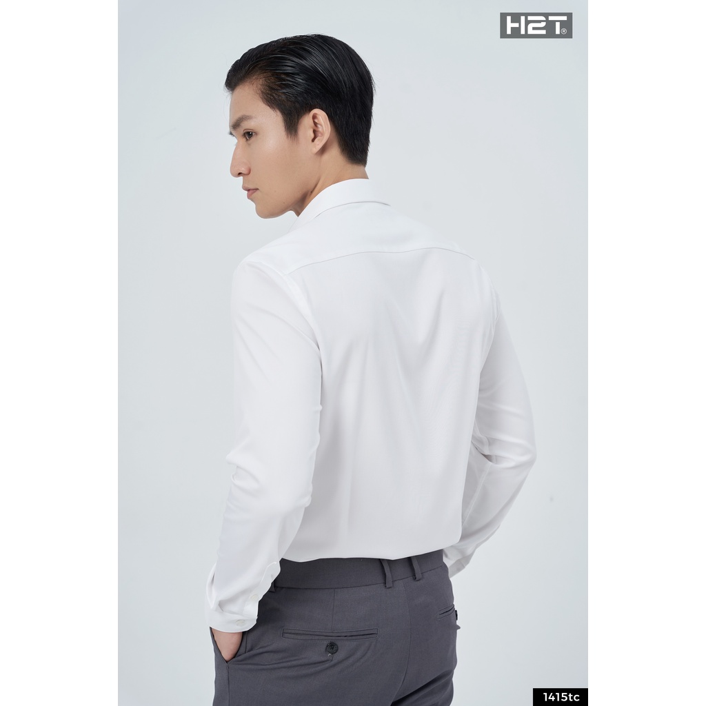 Áo Sơ Mi Nam Dài Tay H2T Kiểu Dáng Slim Fit, Chất Liệu Cao Cấp MUSLAND Vải Bamboo, Phần Nẹp Áo Che Cúc Ấn 1415 | BigBuy360 - bigbuy360.vn