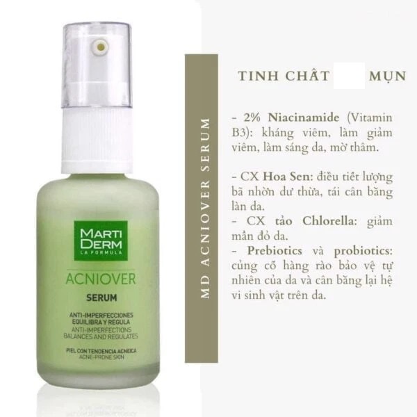 [HÀNG CÔNG TY] Tinh Chất Giảm Mụn Và Kiểm Soát Nhờn MartiDerm Acniover Serum - 30ml