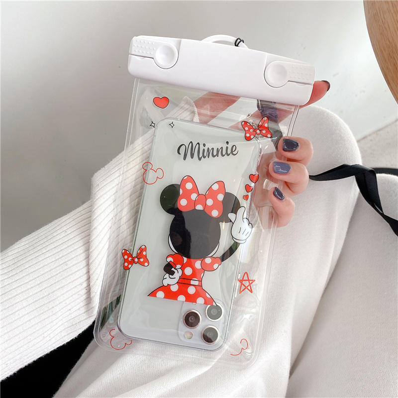 Ốp Lưng Chống Nước In Hình Chuột Mickey Minnie Cho Iphone 12 11 Pro Max 8 Plus Samsung Xiaomi